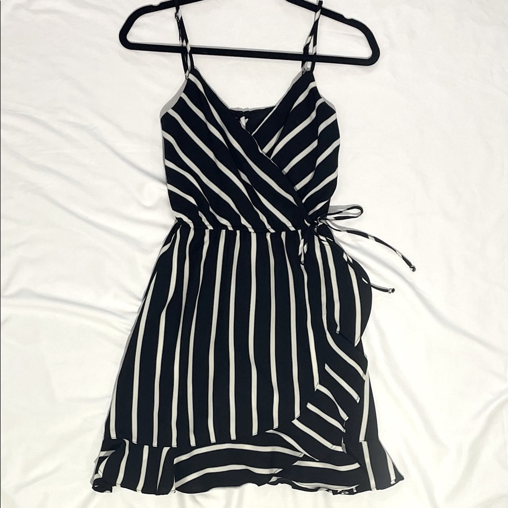 XXS Black and White Striped Romper